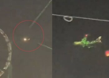 Esta acción es muy peligrosa y pudo haber terminado en una catástrofe para la tripulación y pasajeros del aeroplano.