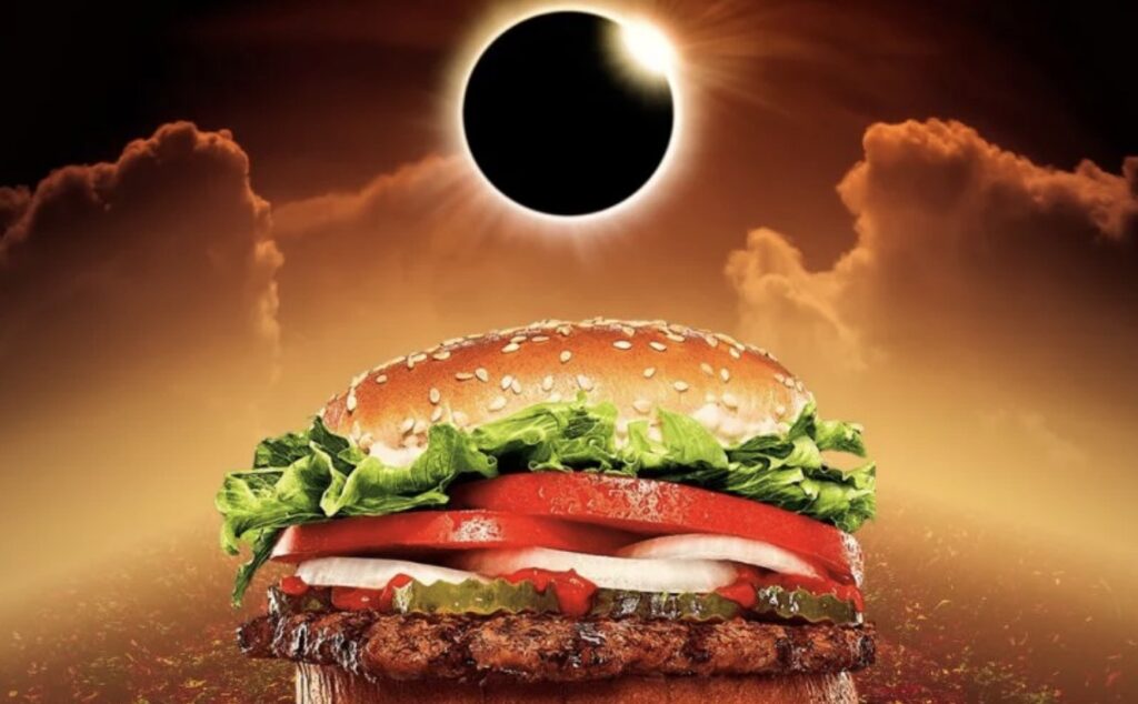 Burger King venderá hamburguesas en 10 pesos por Eclipse Solar. Noticias en tiempo real