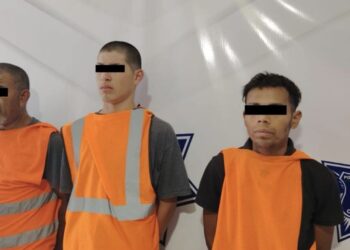 Detienen a tres sujetos por el delito de robo de cableado
