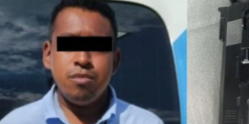 El vigilante de una empresa amenazó con un arma de fuego a un hombre al momento de este querer ingresar a su lugar de trabajo.