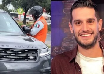 En redes se viralizó un video del presunto momento exacto en que el regiomontano sobornó al policía.