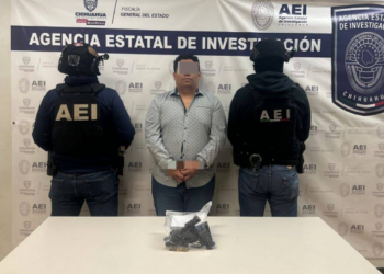 Captura AEI a masculino en posesión de arma de fuego en Cd. Juárez