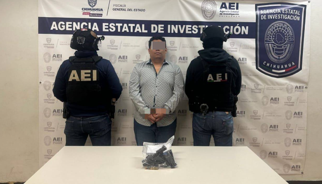 Captura AEI a masculino en posesión de arma de fuego en Cd. Juárez