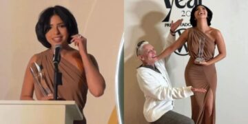 El discursó de la cantante de regional mexicano ha desatado controversia en redes sociales, esto fue lo que dijo Ángela Aguilar al recibir el premio.