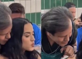 Hombre intentó robarle un beso Katy Perry en taquería de