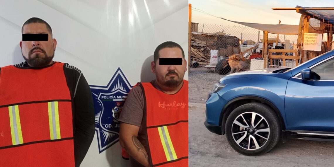 Policías municipales detienen a dos personas por los delitos de robo de vehículo y privación de la libertad