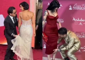 Señalan a Nodal de tener con Ángela los mismos gestos que tuvo con Cazzu