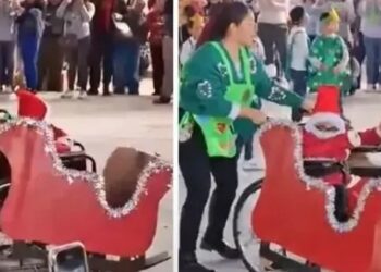 La maestra Ale Hernández no quiso que ni un niño se perdiera del baile de la posada navideña, así que preparó un lindo detalle que conmovió a presentes.