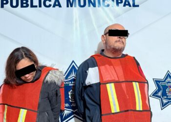 Agentes municipales que realizaban labores de prevención y vigilancia en la colonia Puerto La Paz