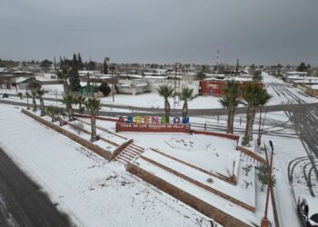 Puerto Palomas, en el municipio de Ascensión, Chihuahua, ha experimentado nevadas recientemente