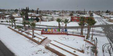 Puerto Palomas, en el municipio de Ascensión, Chihuahua, ha experimentado nevadas recientemente