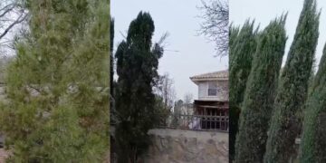 Actualmente, en El Paso, Texas, se están registrando chubascos de nieve.