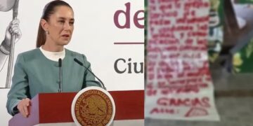 El 13 de enero de 2025, en La Cruz, municipio de Elota, Sinaloa, aparecieron varias mantas con mensajes dirigidos a la presidenta Claudia Sheinbaum