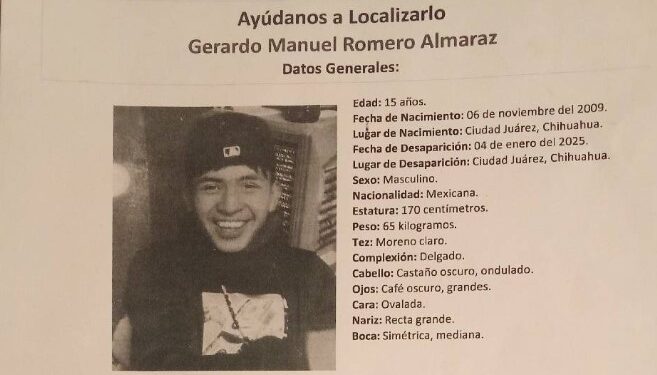 Por medio de redes sociales familiares de Gerardo Manuel Romero Almaraz continúan su búsqueda.