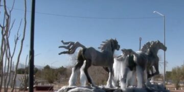 Fuerte FRÍO CONGELO monumento a los indomables en Ciudad Juárez