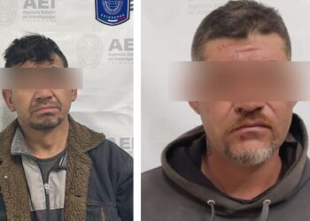 Los detenidos, identificados como Jesús Adrián G. E., de 34 años, y Rubén V. H., de 44 años