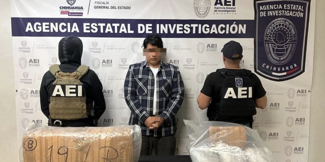 Detiene a hombre en posesión de más de 13 kilos de droga en Ciudad Juárez