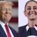 La presidenta de México, Claudia Sheinbaum, y el presidente de Estados Unidos, Donald Trump