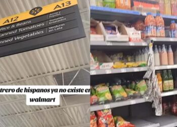 En los últimos días, usuarios en redes sociales han compartido imágenes y videos que muestran la ausencia de letreros que identificaban los pasillos de "comida hispana"