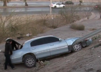 Un aparatoso accidente ocurrió la tarde de este sábado 15 de febrero