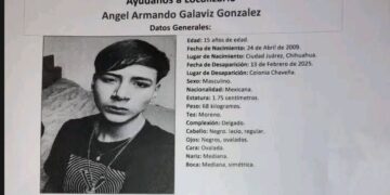 Desaparece Ángel Armando Galaviz González en Ciudad Juárez; Fiscalía emite ficha de búsqueda