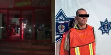 Elementos de la Secretaría de Seguridad Pública Municipal arrestaron a un hombre por su presunta responsabilidad en el delito de daños a propiedad ajena.