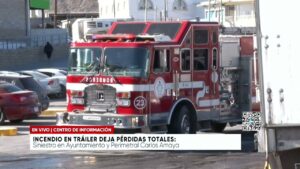 Incendio en traíler deja pérdida totales. Noticias en tiempo real
