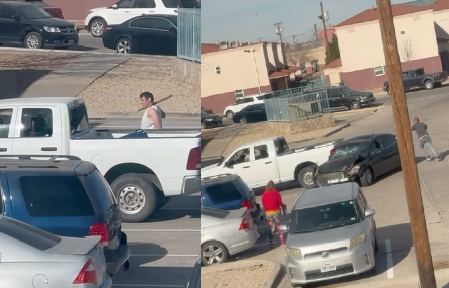 La disputa entre dos automovilistas en un estacionamiento de El Paso escaló hasta los golpes y daños vehiculares, generando polémica en redes sociales