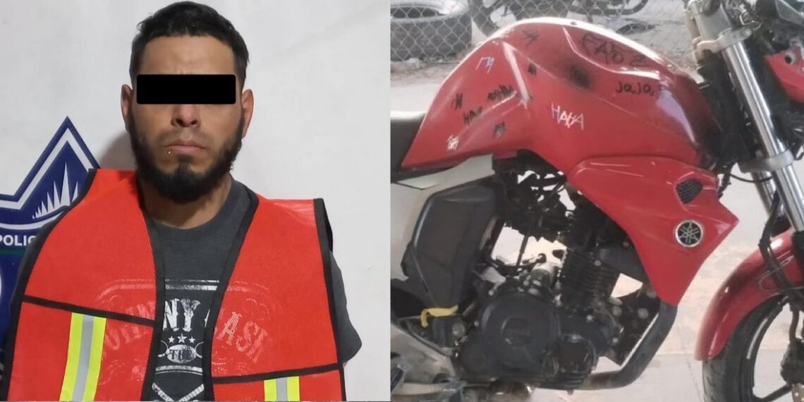 El detenido conducía a exceso de velocidad una motocicleta con pre denuncia de robo; fue interceptado por la policía y puesto a disposición de las autoridades.