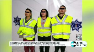 Sujetos armados conducían vehículo robado. Noticias en tiempo real