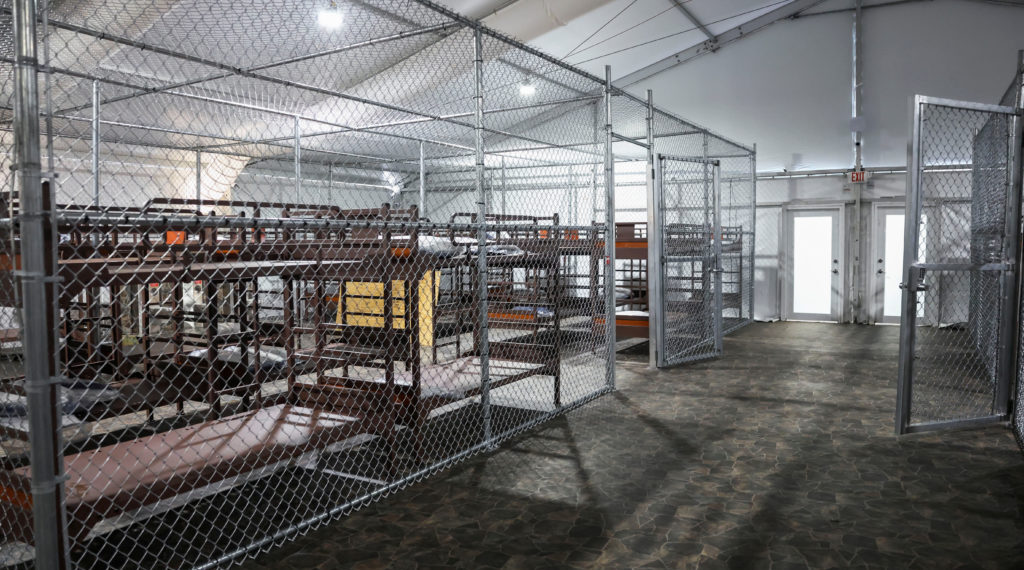 A general view inside a temporary migrant detention center informally known as "Alligator Alcatraz" in Ochopee, Florida, U.S., July 1, 2025. REUTERS/Evelyn Hockstein