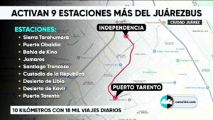 Activan 9 estaciones más del JuárezBus. Noticias en tiempo real