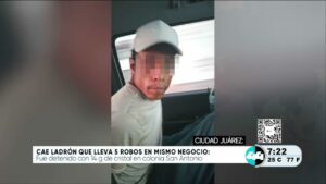 Cae ladrón que lleva 5 robos en mismo negocio. Noticias en tiempo real