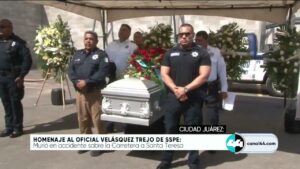 Homenaje al oficial Velásquez Trejo de SSPE. Noticias en tiempo real