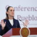 MEX9666. CIUDAD DE MÉXICO (MÉXICO), 11/08/2025.- La presidenta de México, Claudia Sheinbaum, habla durante una rueda de prensa este lunes, en el Palacio Nacional de Ciudad de México (México). Sheinbaum informó que el Gobierno da seguimiento y apoyo a 81 mexicanos recluidos en un centro de detención en Florida, Estados Unidos, conocido como 'Alligator Alcatraz' ('Alcatraz de los Caimanes'), al tiempo que manifestó su rechazo a este tipo de prisiones. EFE/ Mario Guzmán