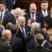 President Joe Biden departs after delivering his first State of the Union address to a joint session of Congress at the Capitol, Tuesday, March 1, 2022, in Washington. (Sarahbeth Maney/The New York Times via AP, Pool)
