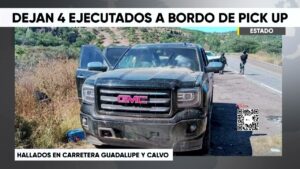 Dejan 4 ejecutados a bordo de Pick-Up. Noticias en tiempo real