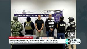 Detienen a dos con 4 kg y medio de cocaína. Noticias en tiempo real