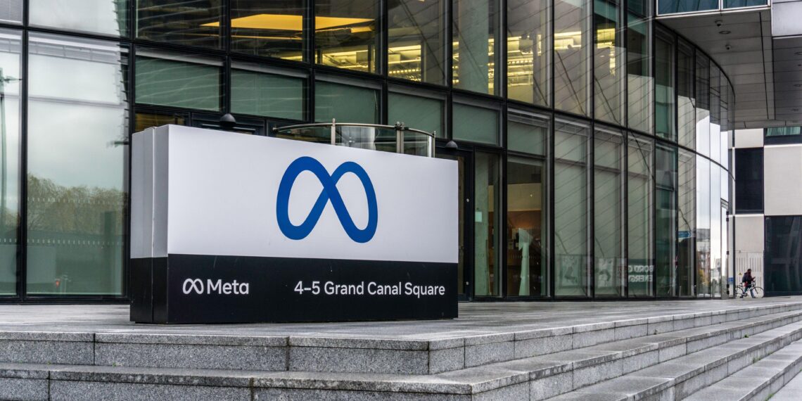 2H6AC3K The office of Meta, (formerly called Facebook) in Grand Canal Square, Dublin, Ireland.