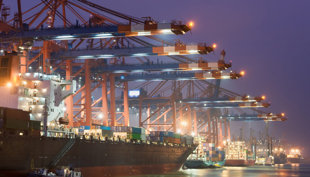 Eurogate at the harbour Hamburg in Germany