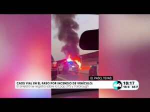 Caos vial en El Paso por incendio de vehículo. Noticias en tiempo real