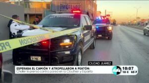 Esperaba el camión y atropellaron a peatón. Noticias en tiempo real