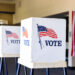 Voting Booths set up in rows on Election Day