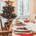 festive decorated christmas dining table