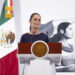 Cuauhtémoc, Ciudad de México. 05 de mayo 2025. La presidenta constitucional de los Estados Unidos Mexicanos, la Doctora Claudia Sheinbaum Pardo en conferencia de prensa matutina en el salón de la Tesorería de Palacio Nacional. Acompañan a la presidenta: Iván Escalante, Procurador Federal del Consumidor; Marcelo Ebrard Casubón, secretario de Economía; Luz Elena González Escobar, secretaria de Energía; Edgar Amador, secretario de Hacienda y Diana Aurora Correa,  subdirectora de Diseño Digital y Medios Sociales en la Unidad de Memoria Histórica. Foto: Gabriel Monroy/Presidencia