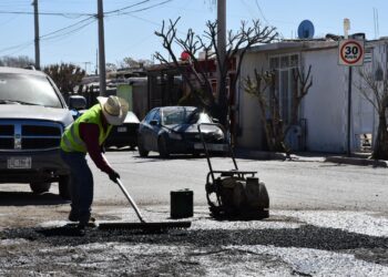 Taparon 2,466 baches en febrero en distintos puntos de Ciudad Juárez