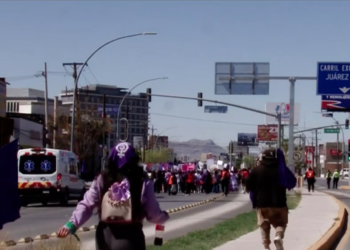 Marcha del 8M en Juárez reúne a cientos de mujeres contra la violencia de género