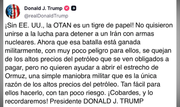 OTAN se deslinda de guerra con Irán y desata críticas de Trump