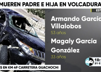 Muere padre e hija en volcadura