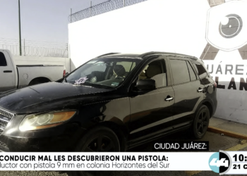 Por conducir mal les descubrieron una pistola